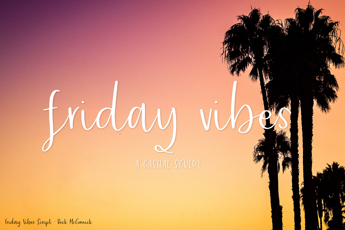 Friday Vibes Script in Script Fonts - product preview 8