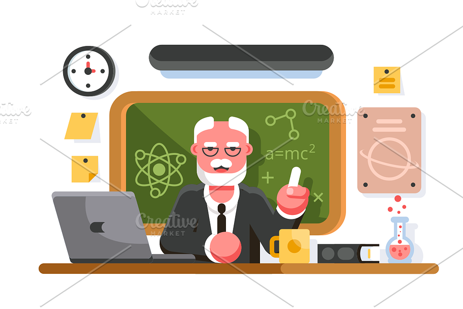 Chemistry teacher  in Illustrations - product preview 8