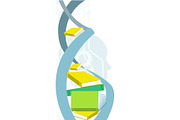 Knowledge and identity concept. DNA