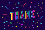 Thank You. Greeting card, banner