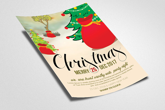 Christmas Greeting Flyer Templates in Flyer Templates - product preview 1