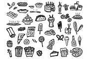 41 Hand Drawn Junk Food Doodles