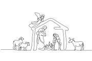 Bible scene of holy family