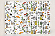 Vector seamless shoes pattern