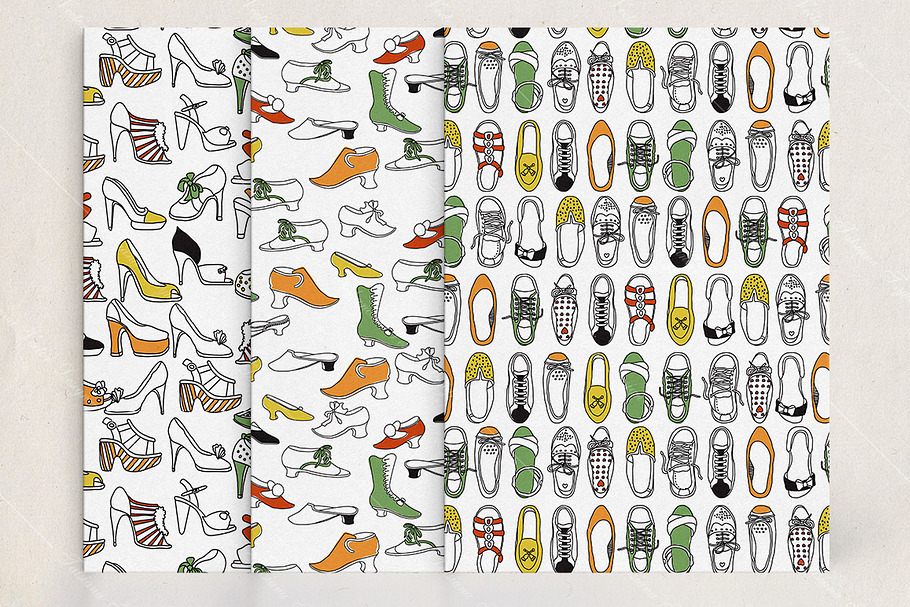Vector seamless shoes pattern in Patterns - product preview 8