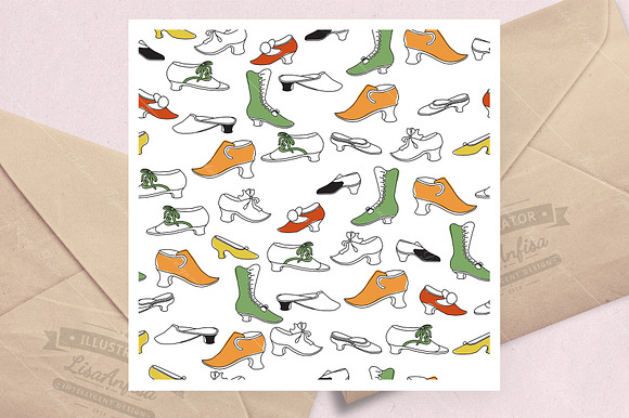 Vector seamless shoes pattern in Patterns - product preview 2