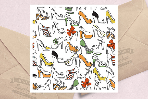 Vector seamless shoes pattern in Patterns - product preview 3