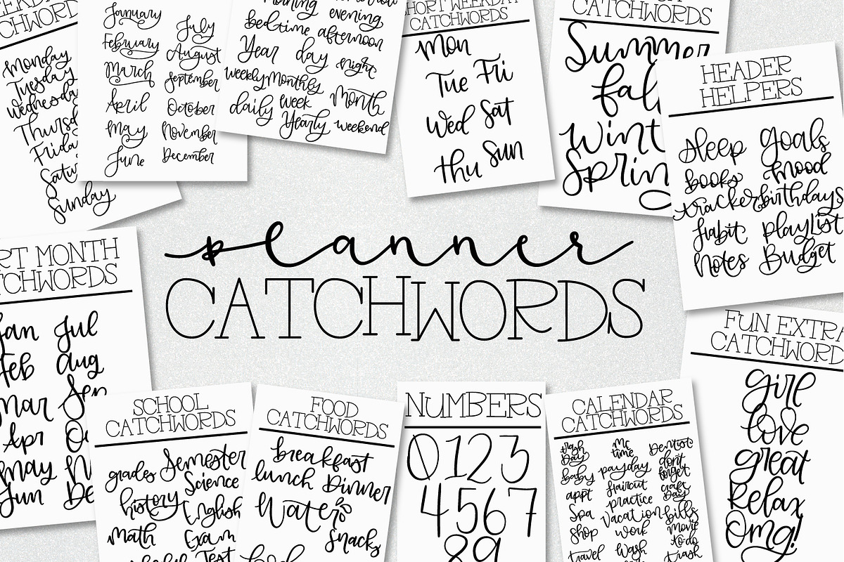 Planner Catchwords - Over 100 Words in Symbol Fonts - product preview 8