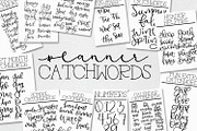 Planner Catchwords - Over 100 Words
