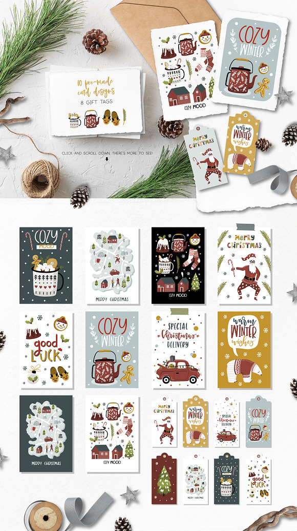 Nordic Christmas Map creator in Illustrations - product preview 2
