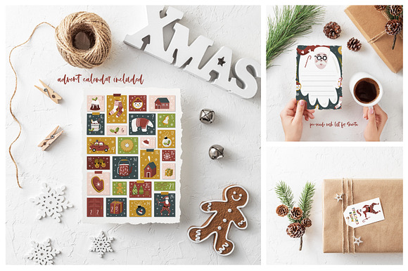 Nordic Christmas Map creator in Illustrations - product preview 5