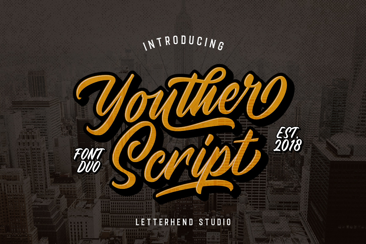 Youther Brush - Layered Font Duo in Script Fonts - product preview 8