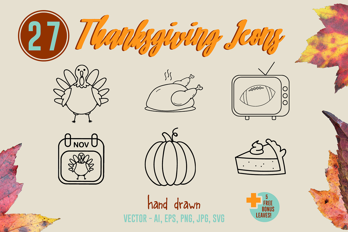 Thanksgiving Icons in Thanksgiving Icons - product preview 8