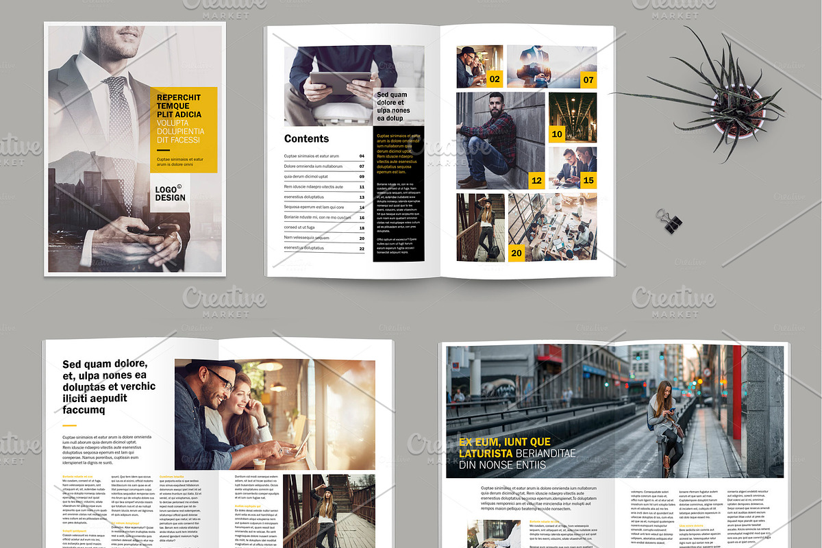 A4 business magazine template in Magazine Templates - product preview 8