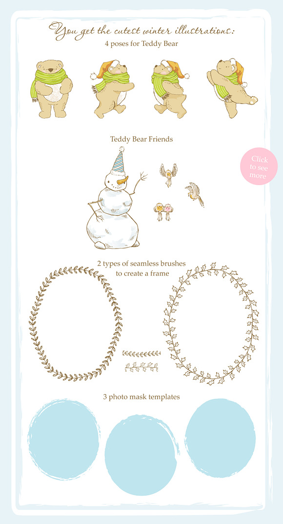 Teddy Bear: little story.  in Illustrations - product preview 9