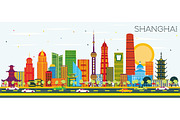 Shanghai China City Skyline 