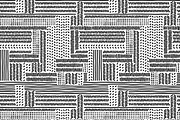 Black white doodle stripe pattern