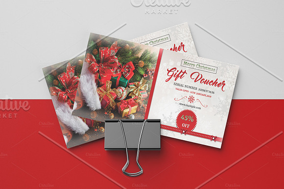 Holiday Gift Voucher V13 in Stationery Templates - product preview 1