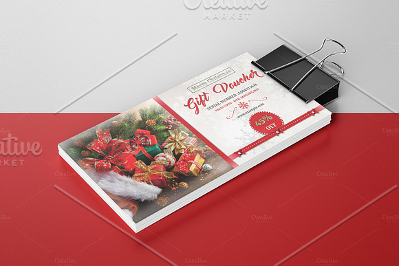Holiday Gift Voucher V13 in Stationery Templates - product preview 2