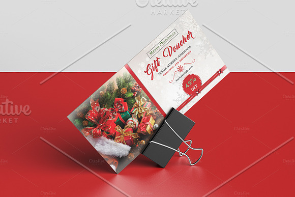 Holiday Gift Voucher V13 in Stationery Templates - product preview 3