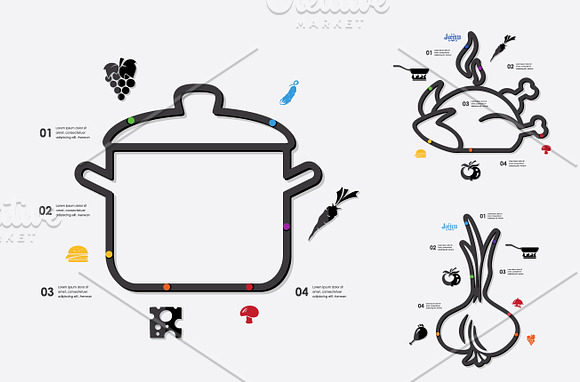 9 restaurant infographics in Illustrations - product preview 3