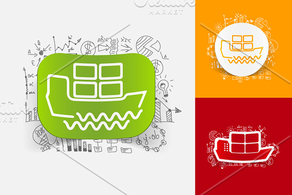 6 SHIP STICKERS-business formulas in Illustrations - product preview 1