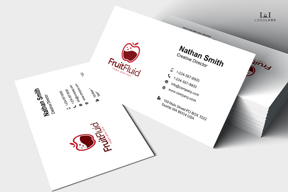 Fruit Fluid Logo in Logo Templates - product preview 3