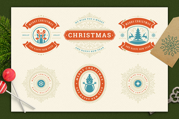Christmas Retro Design Bundle in Illustrations - product preview 1