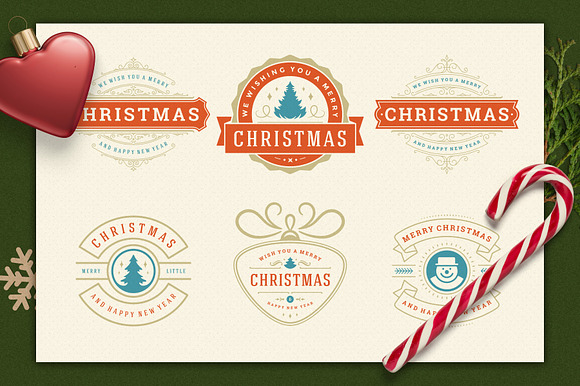 Christmas Retro Design Bundle in Illustrations - product preview 3