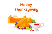 Happy Thanksgiving Day Turkey Dish