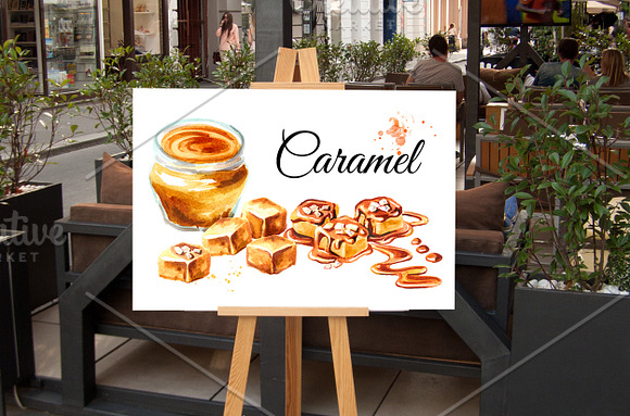 Caramel. Watercolor collection in Illustrations - product preview 4
