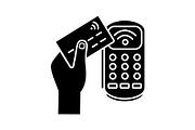 Payment terminal glyph icon