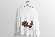 Rooster T shirt Design Illustrations