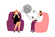 Psychotherapy concept with female