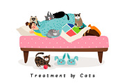 Treatment by cats