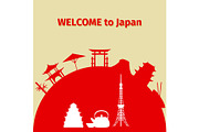 Welcome to Japan travel background