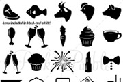 Wedding Icons 2 Clipart and Vectors