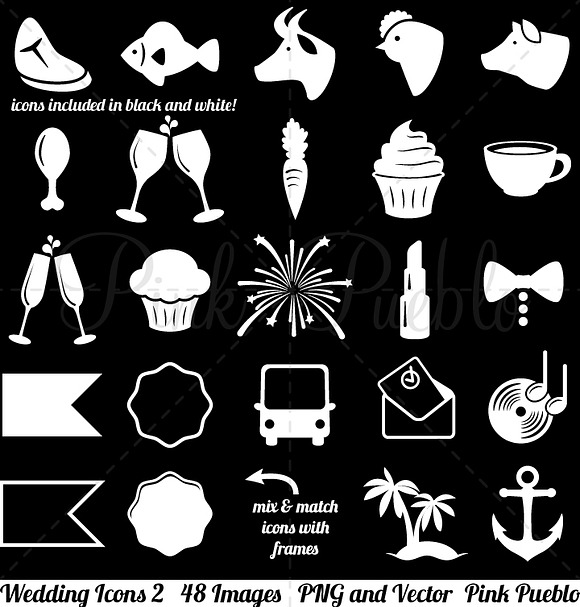 Wedding Icons 2 Clipart and Vectors in Illustrations - product preview 1