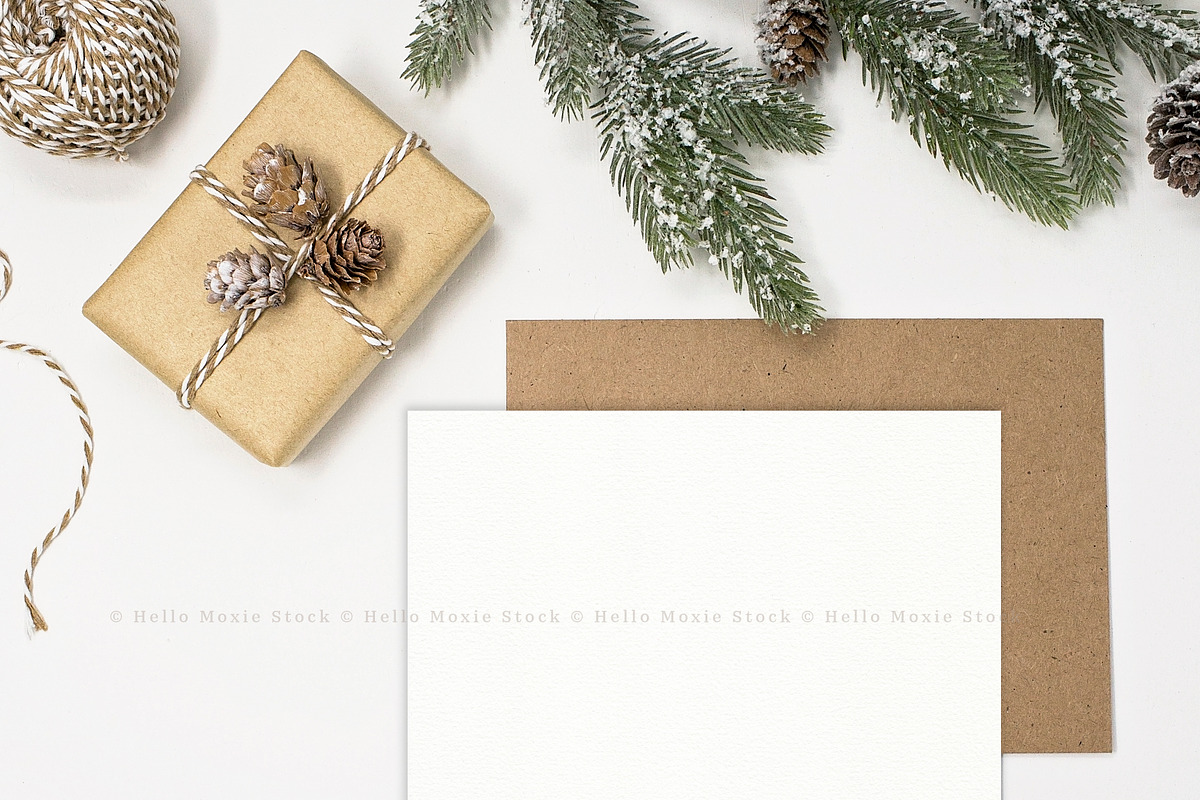 Christmas Card Mockup Flat Lay in Print Mockups - product preview 8