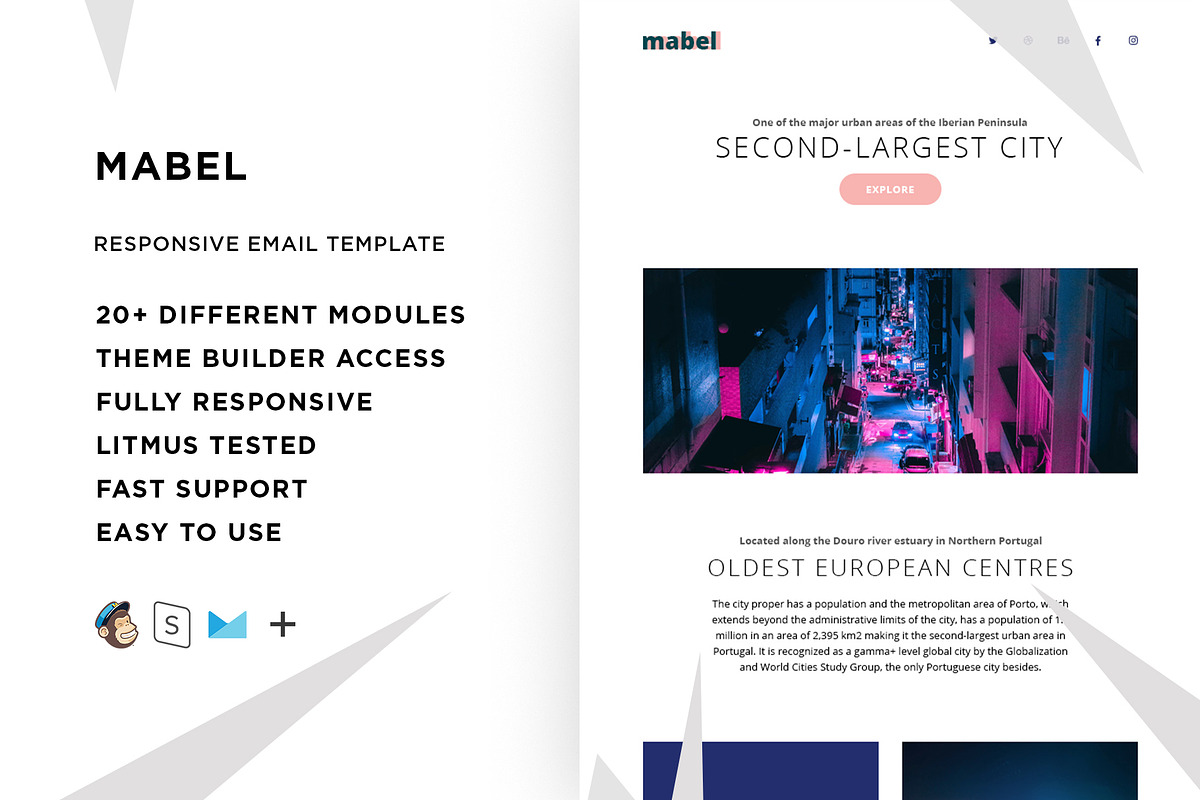 Mabel – Responsive Email template in Mailchimp Templates - product preview 8