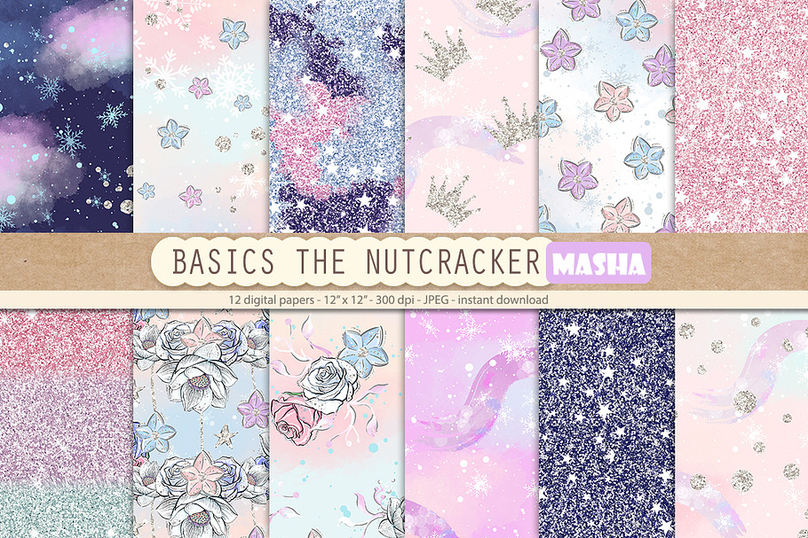 THE NUTCRACKER BASIC digital papers in Patterns - product preview 8
