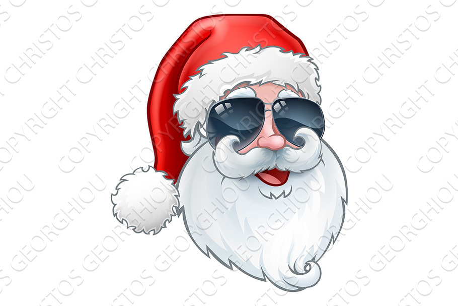 Cool Santa Claus Christmas Cartoon in Illustrations - product preview 8
