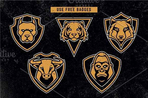 Animals Mascot Icons Vector Set in Animal Icons - product preview 7