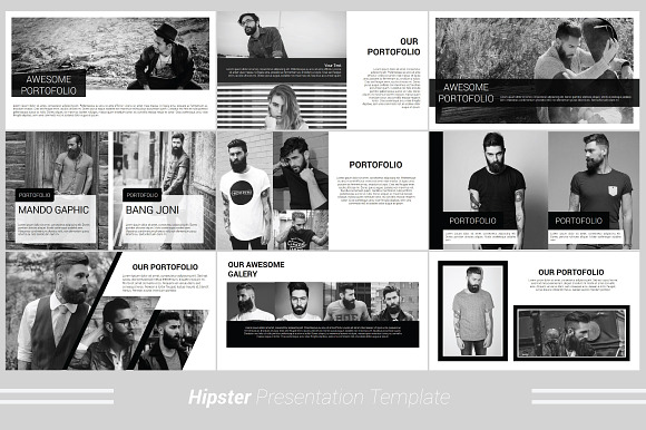 Hipster Keynote Template in Keynote Templates - product preview 3