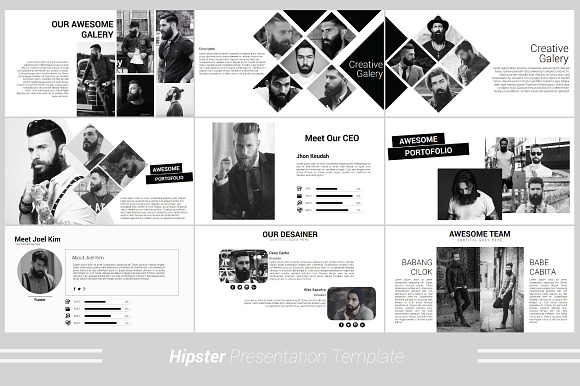 Hipster Keynote Template in Keynote Templates - product preview 4