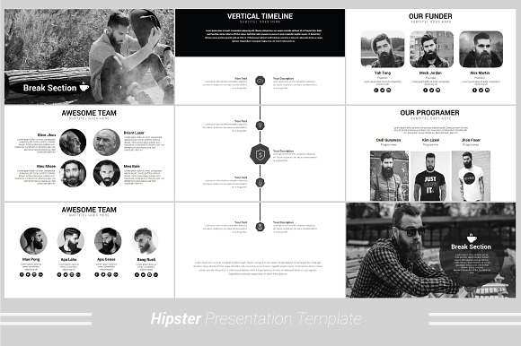 Hipster Keynote Template in Keynote Templates - product preview 5