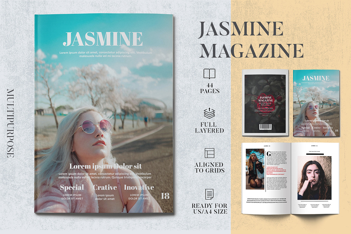 Jasmine Magazine in Magazine Templates - product preview 8