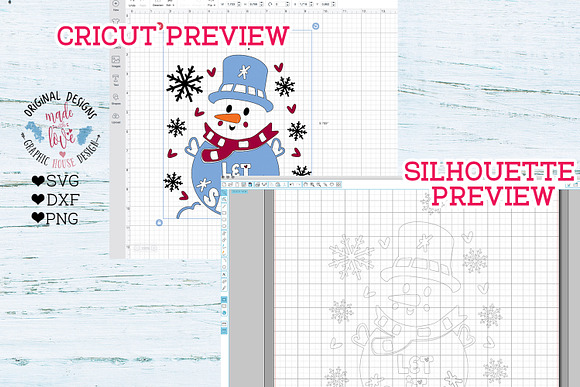 Cute Snowman Let it Snow Christmas in Illustrations - product preview 1