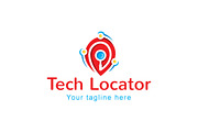 Tech Locator Logo Template Design