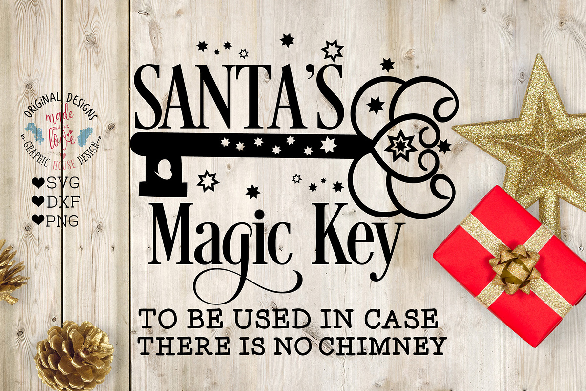 Santa Magic Key Christmas Cut File in Illustrations - product preview 8